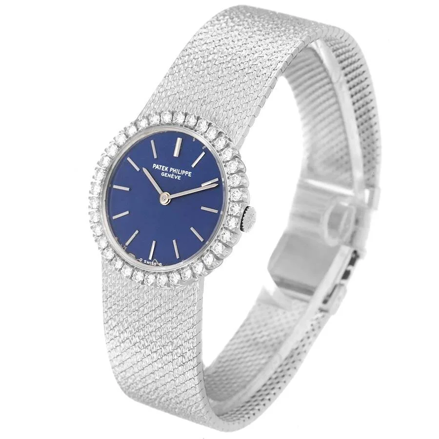 Patek Philippe 18k White Gold Diamond Bezel Cocktail Ladies Watch 4182 - Image 5