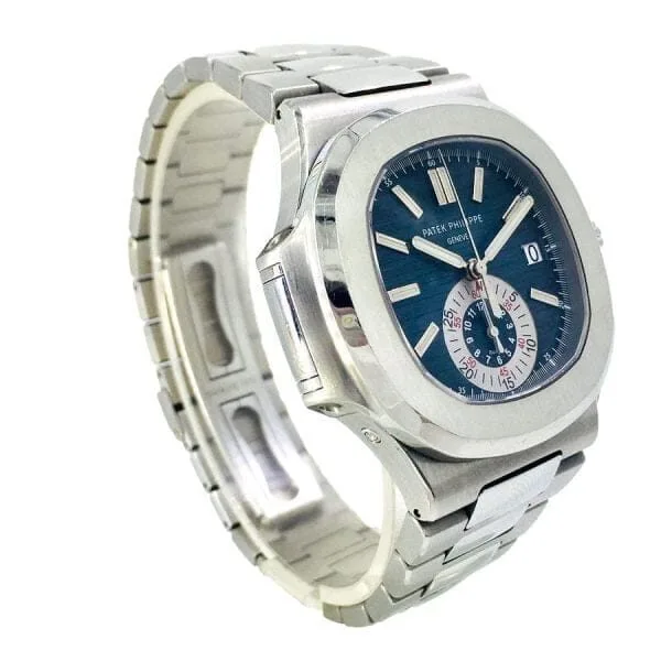 Patek Philippe 5980/1A-001 Nautilus Chronograph SS Blue Dial - Image 4