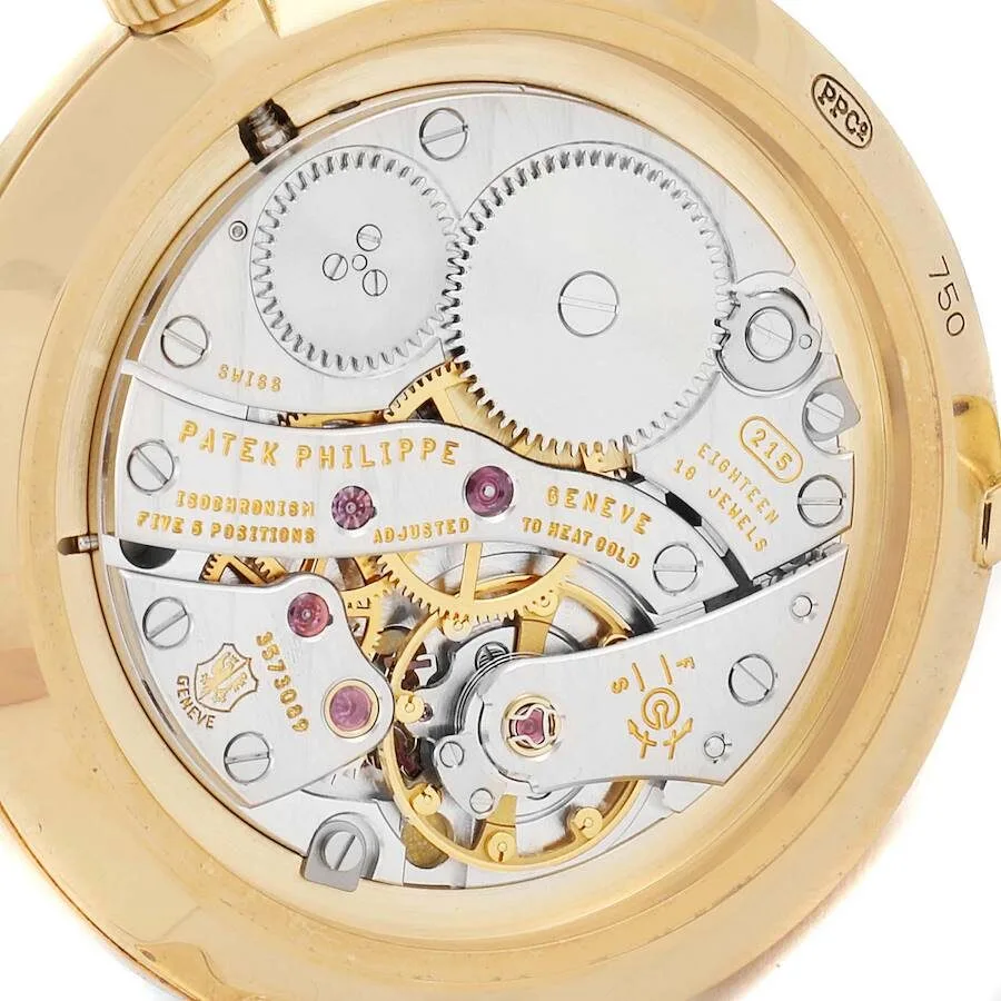 Patek Philippe Calatrava 31mm Yellow Gold Beige Strap Ladies Watch 7119 - Image 3