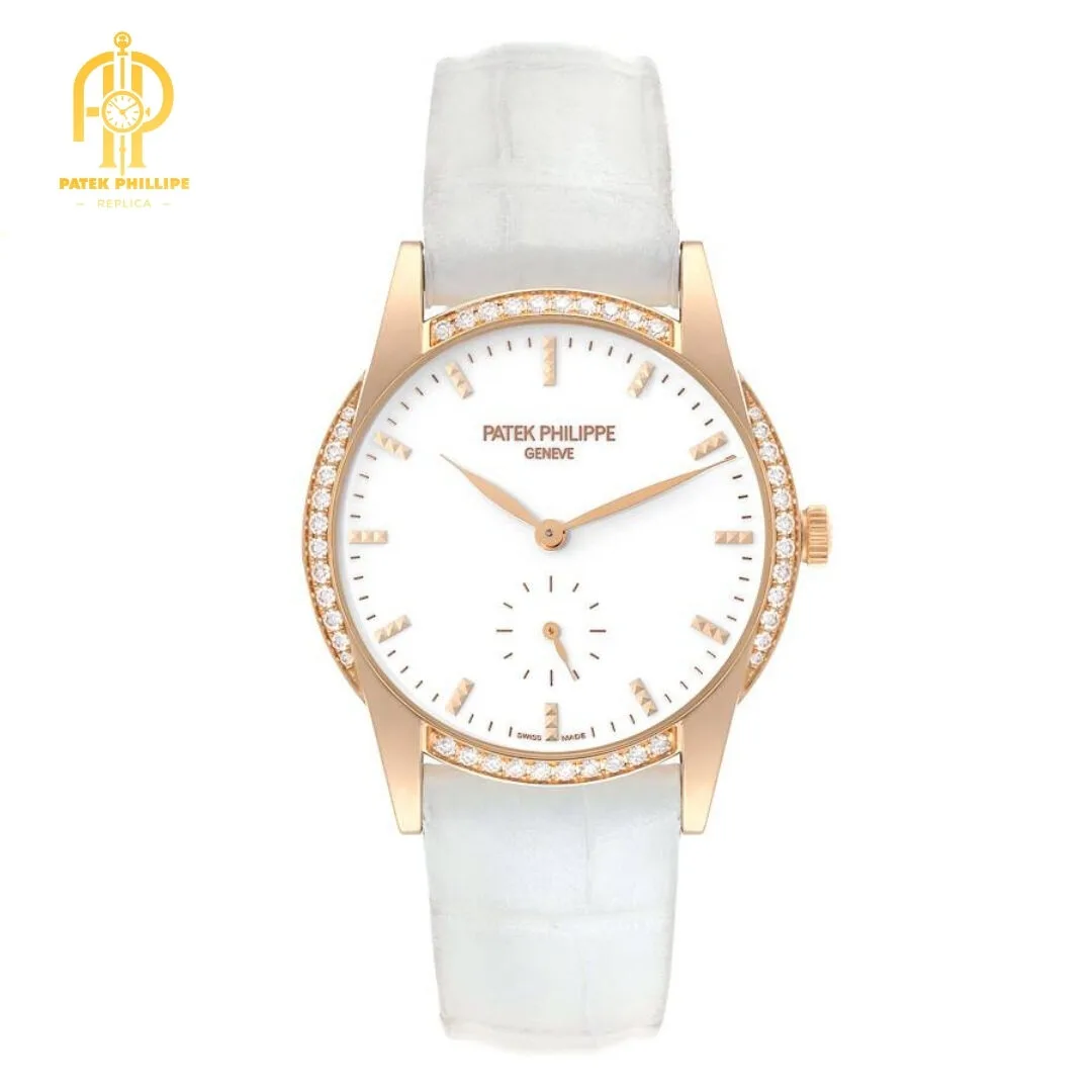 Patek Philippe Calatrava Rose Gold Diamond Ladies Watch 7122