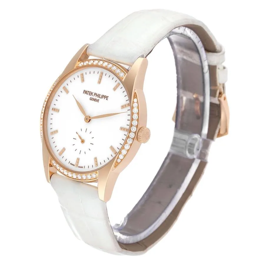 Patek Philippe Calatrava Rose Gold Diamond Ladies Watch 7122 - Image 5