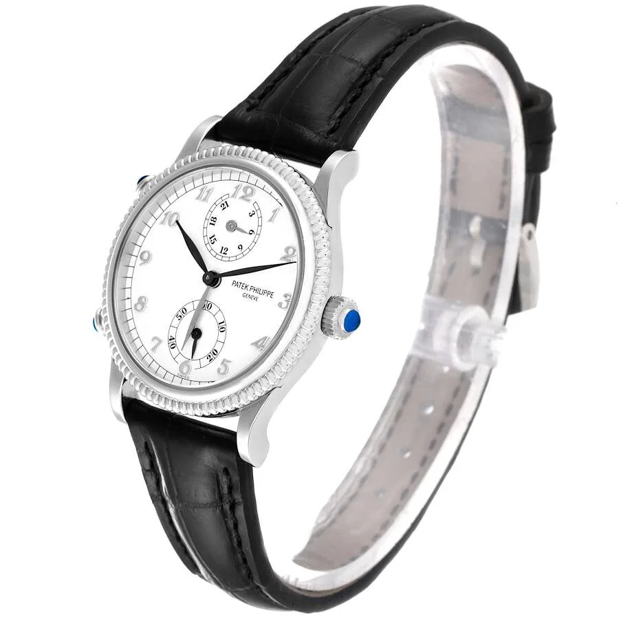 Patek Philippe Calatrava Travel Time White Gold Watch 4864 - Image 5
