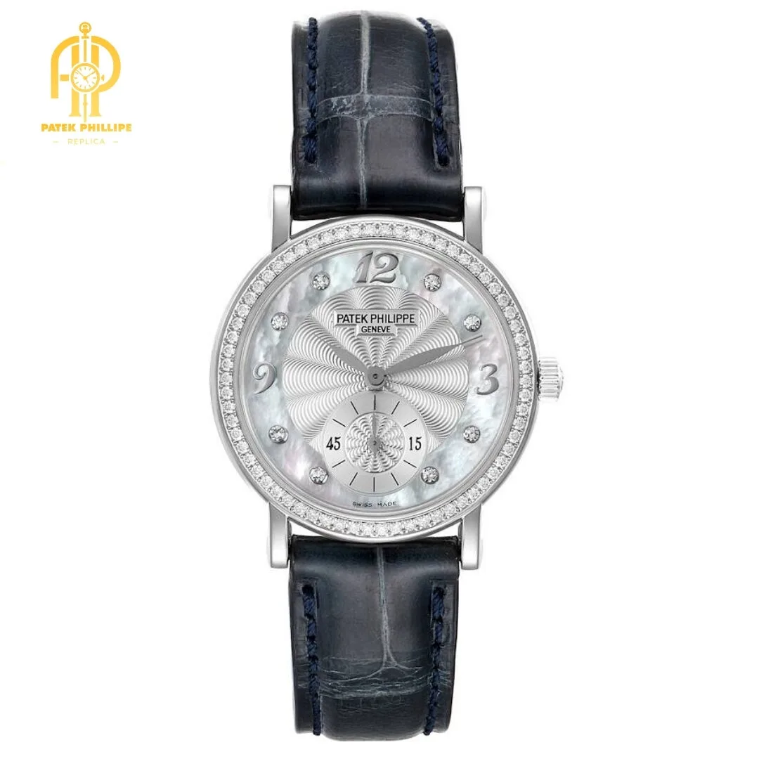 Patek Philippe Calatrava White Gold MOP Diamond Ladies Watch 4959