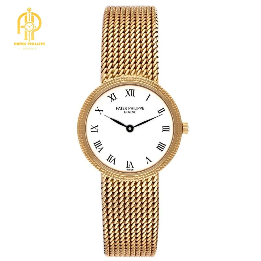 Patek Philippe Calatrava Yellow Gold Hobnail Bezel Ladies Watch 4819