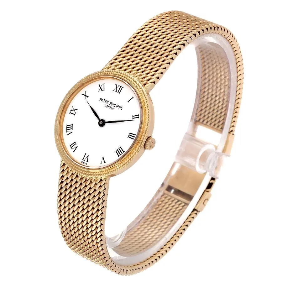 Patek Philippe Calatrava Yellow Gold Hobnail Bezel Ladies Watch 4819 - Image 5
