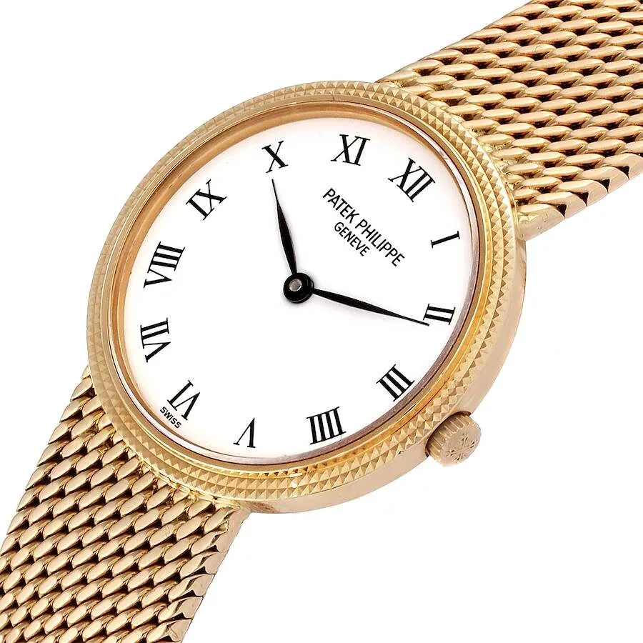 Patek Philippe Calatrava Yellow Gold Hobnail Bezel Ladies Watch 4819 - Image 4