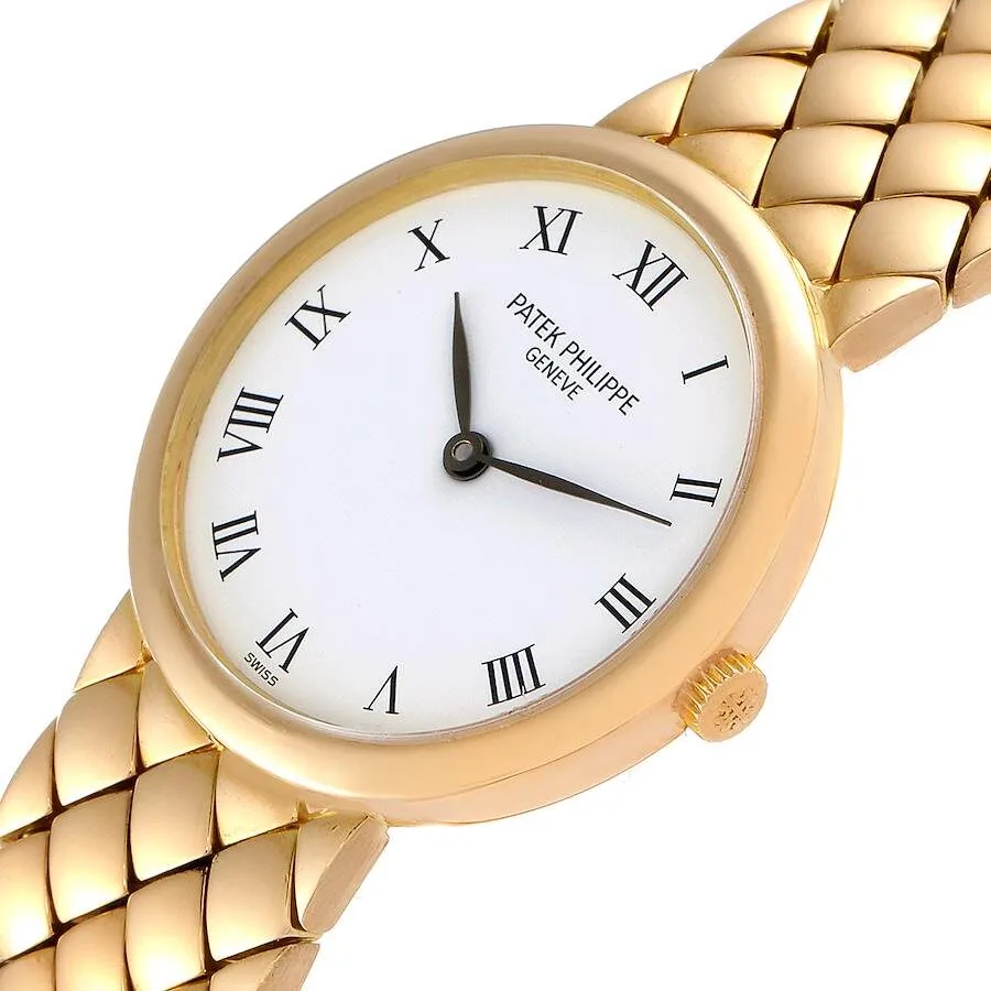 Patek Philippe Calatrava Yellow Gold White Roman Dial Ladies Watch 4821 - Image 3