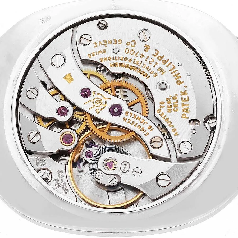 Patek Philippe Golden Ellipse 18k White Gold Blue Dial Ladies Watch 3548 - Image 3