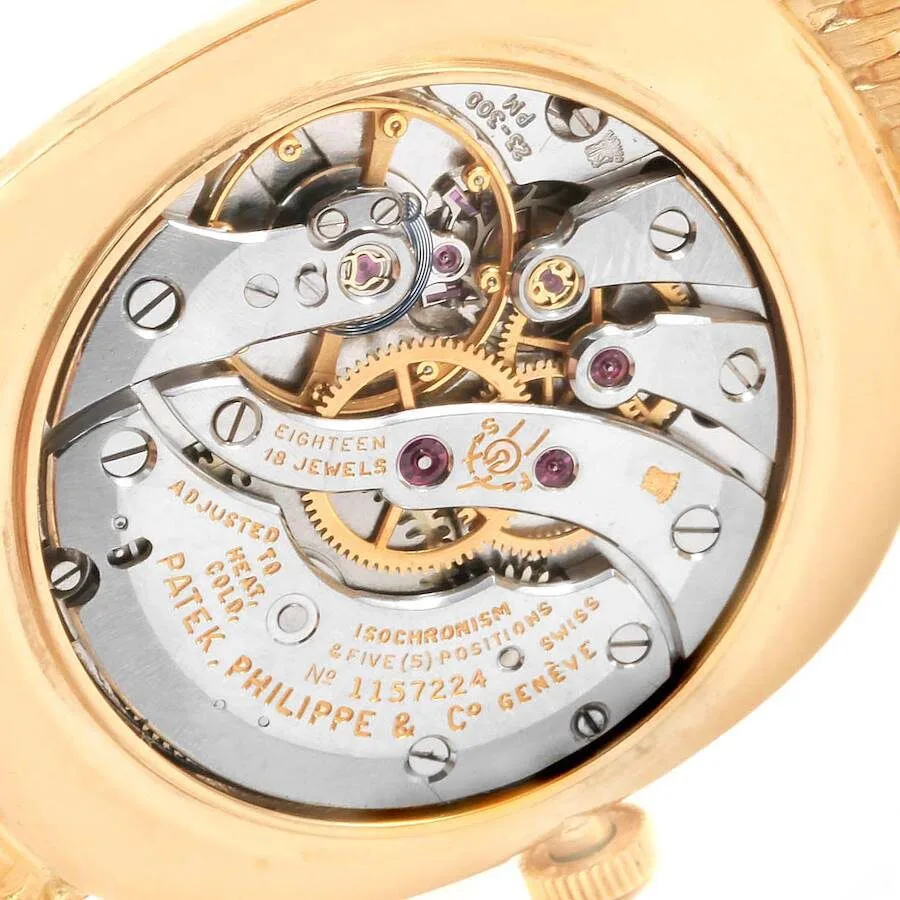 Patek Philippe Golden Ellipse 18k Yellow Gold Blue Dial Ladies Watch 3548 - Image 3