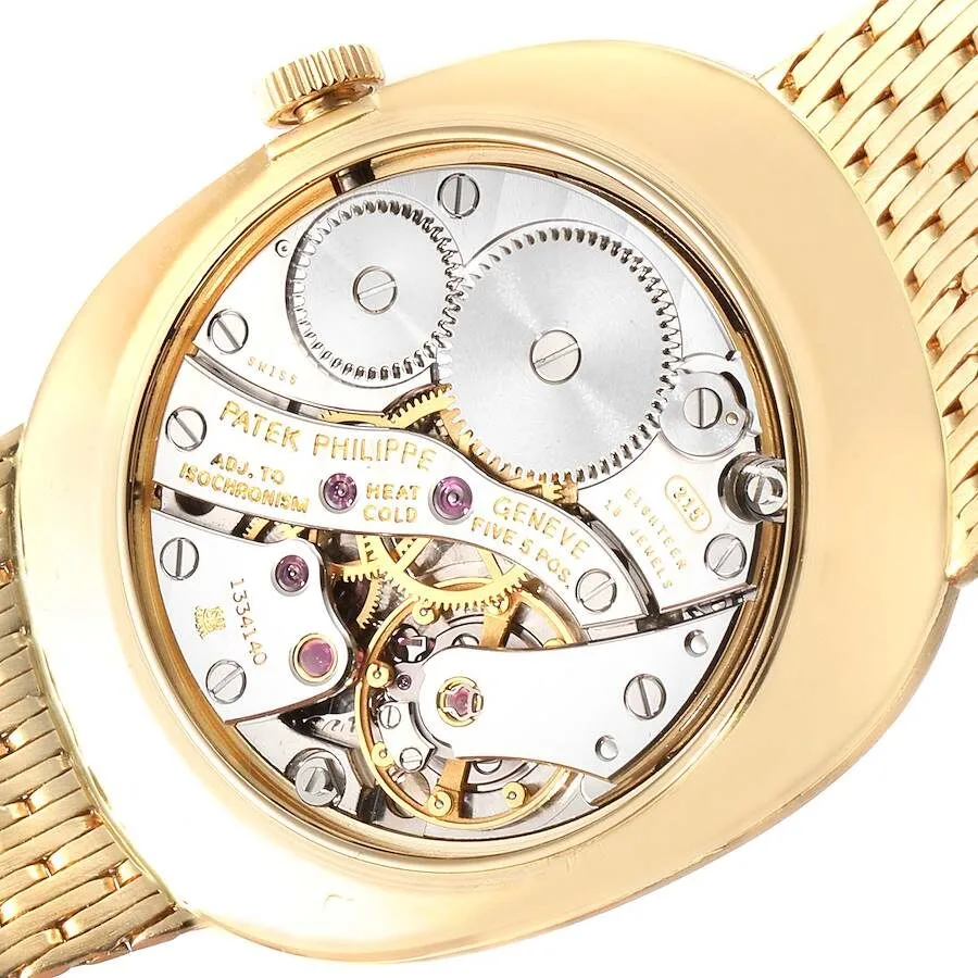 Patek Philippe Golden Ellipse 18k Yellow Gold Blue Dial Watch 3748 - Image 3