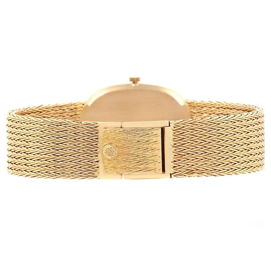 Patek Philippe Golden Ellipse Blue Dial Yellow Gold Diamond Watch 3875 - Image 3