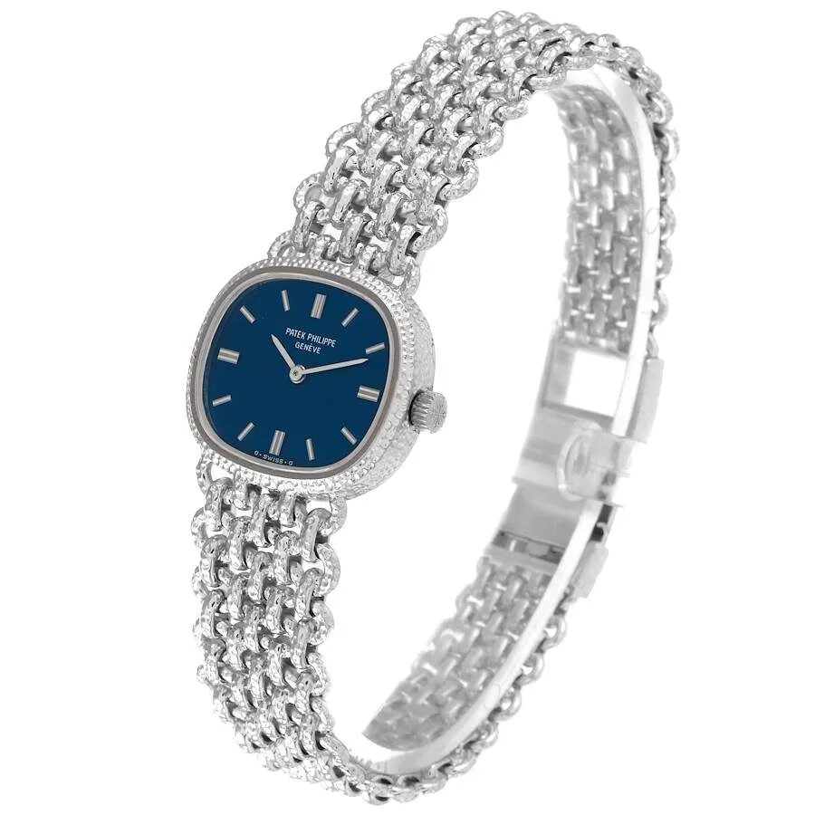 Patek Philippe Golden Ellipse Grande Taille Blue Dial Platinum Mens Watch 5738 - Image 5