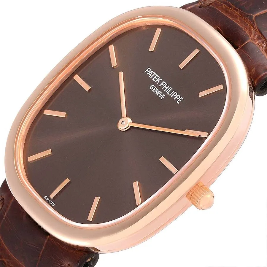 Patek Philippe Golden Ellipse Jumbo Rose Gold Automatic Mens Watch 3738 - Image 4