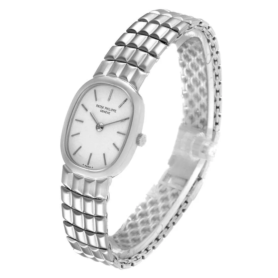 Patek Philippe Golden Ellipse White Gold Silver Dial Ladies Watch 4764 - Image 5