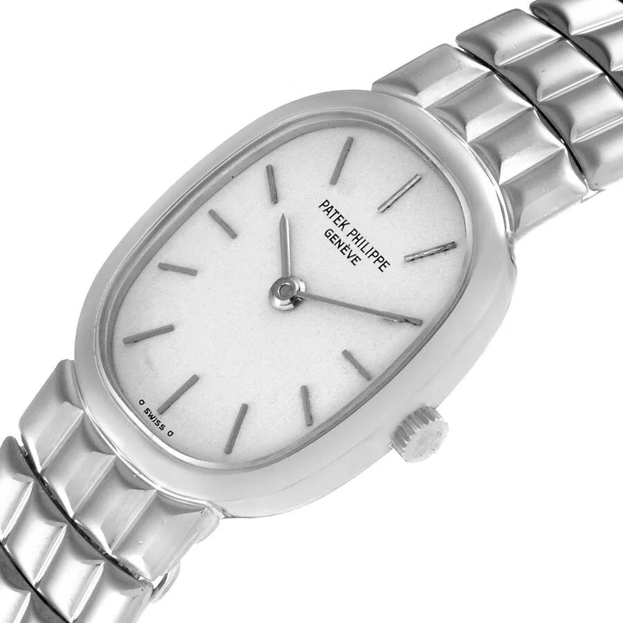 Patek Philippe Golden Ellipse White Gold Silver Dial Ladies Watch 4764 - Image 4