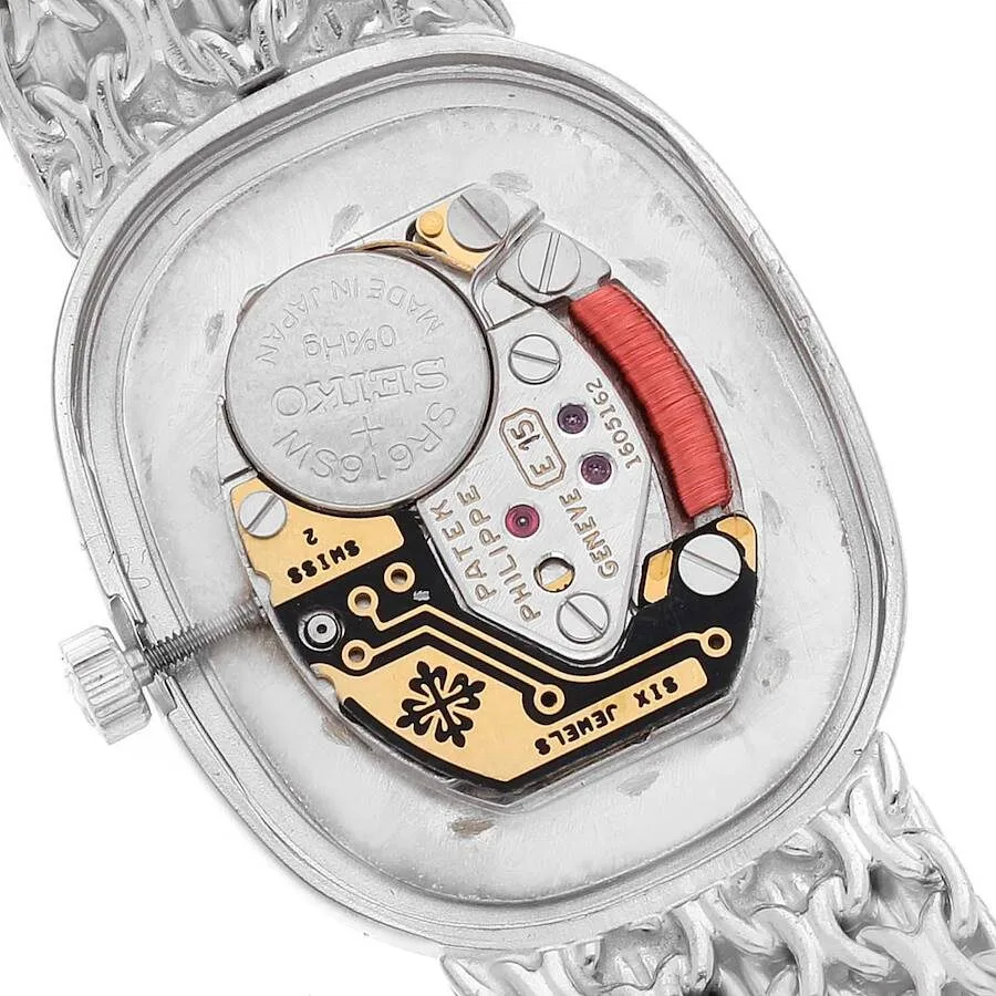 Patek Philippe Golden Ellipse White Gold Silver Dial Ladies Watch 4764 - Image 3