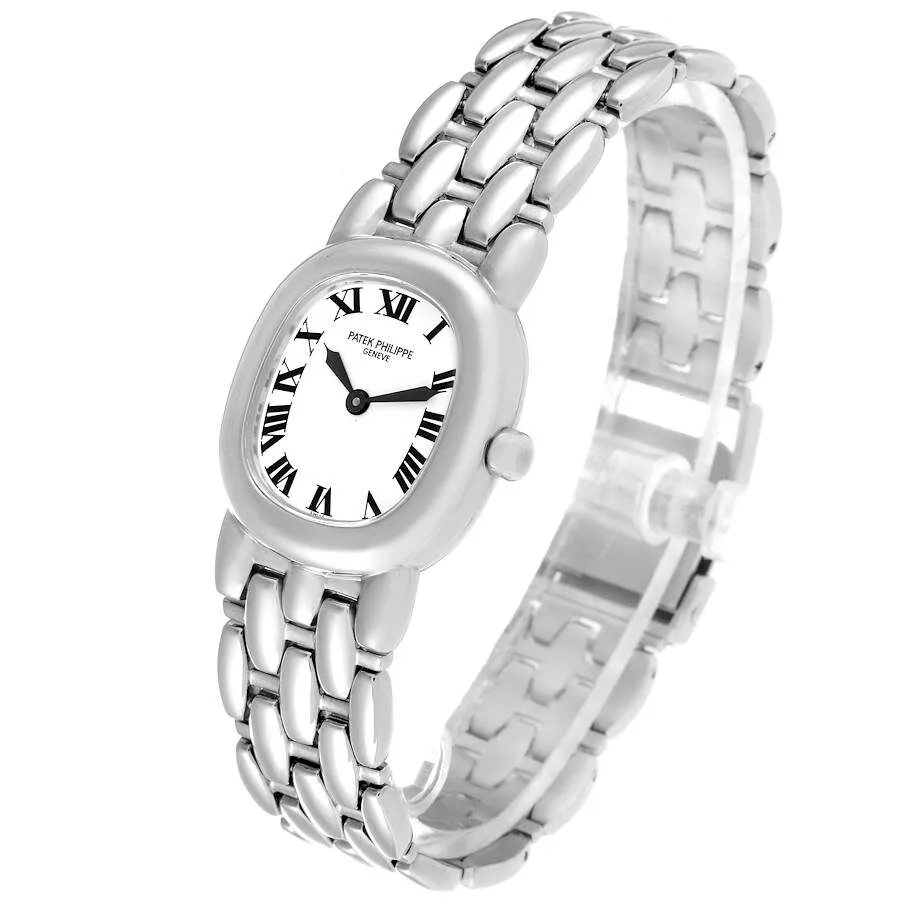 Patek Philippe Golden Ellipse White Gold White Dial Ladies Watch 4830 - Image 5