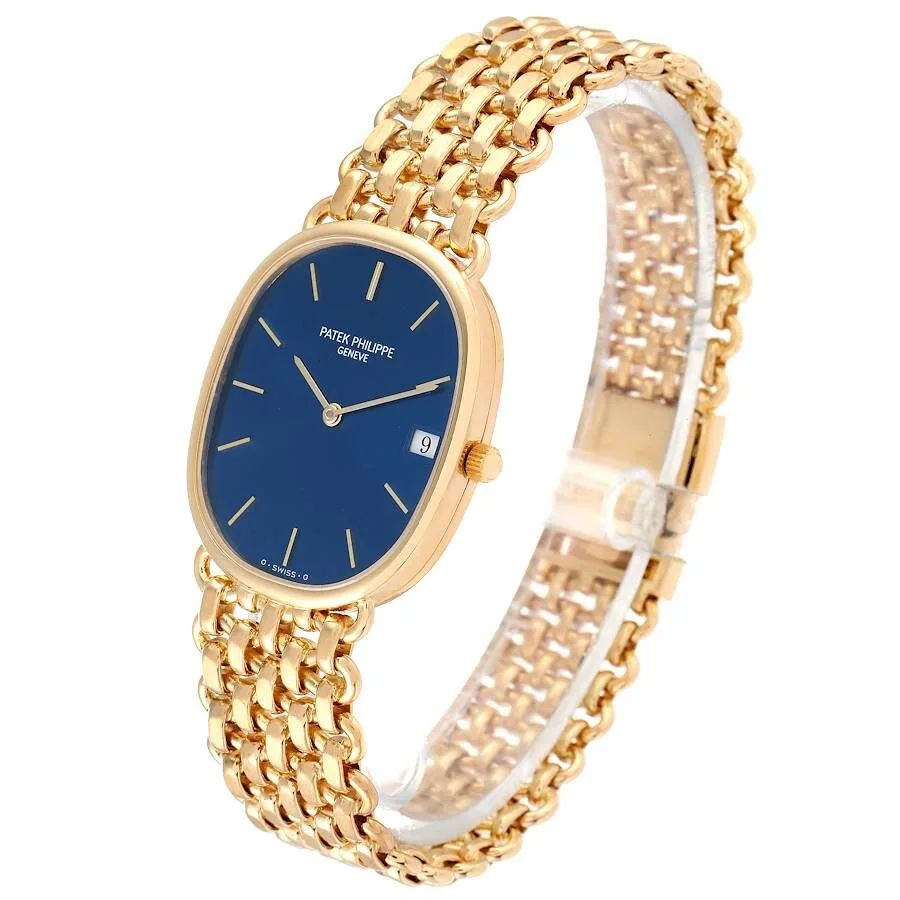 Patek Philippe Golden Ellipse Yellow Gold Blue Dial Ladies Watch 3788 - Image 5