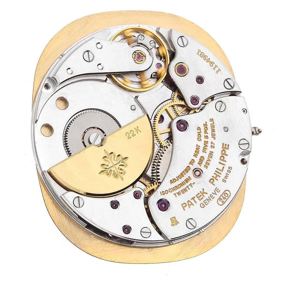 Patek Philippe Golden Ellipse Yellow Gold Blue Dial Mens Watch 3738 - Image 3