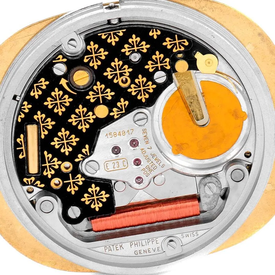Patek Philippe Golden Ellipse Yellow Gold Blue Dial Mens Watch 3747 - Image 3