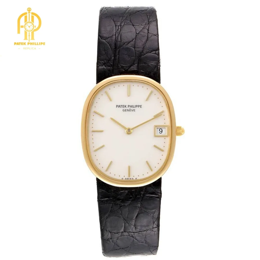 Patek Philippe Golden Ellipse Yellow Gold Ivory Dial Mens Watch 3788
