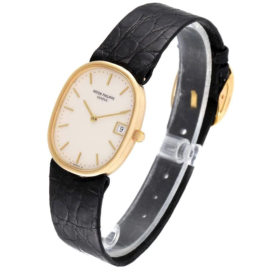 Patek Philippe Golden Ellipse Yellow Gold Ivory Dial Mens Watch 3788 - Image 5